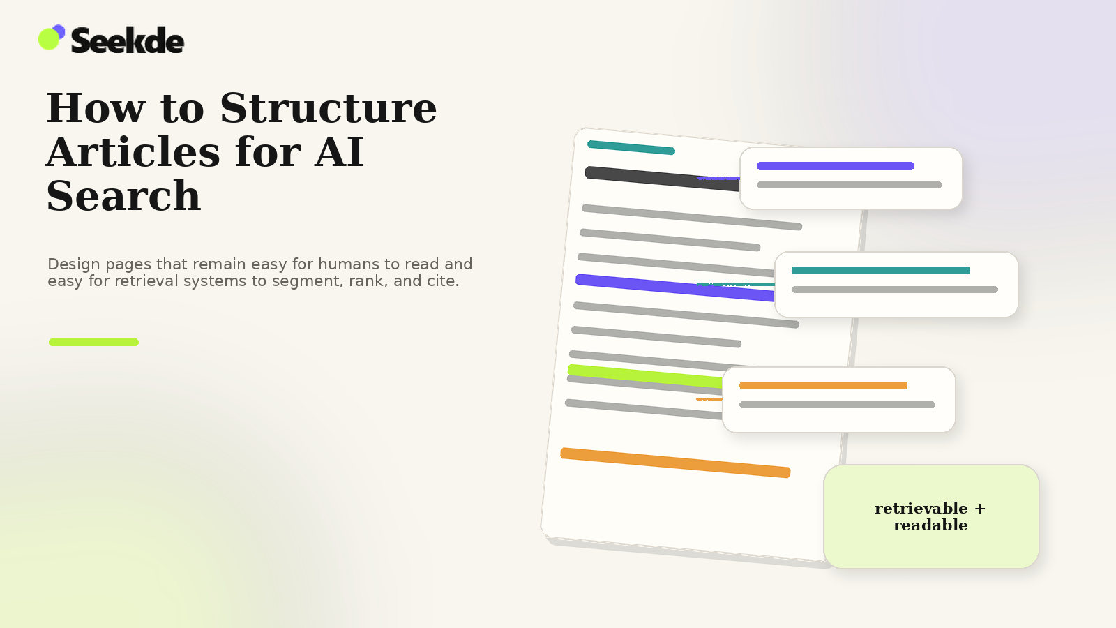 How to Structure Articles for AI Search